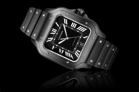 cartier santos dark|cartier santos black price.